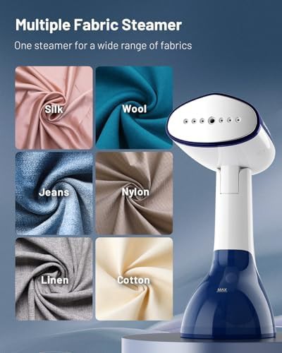 Blue handheld steamer for curtains and upholstery — photo 3