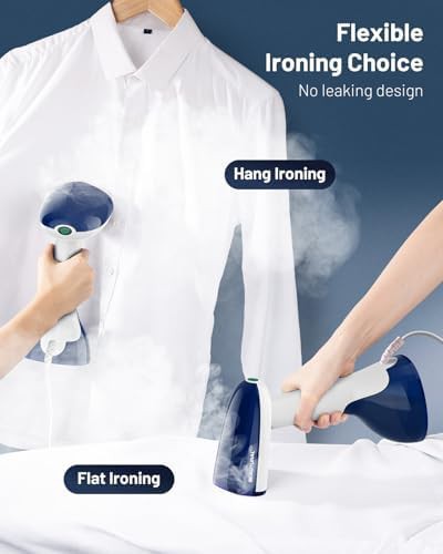 Blue handheld steamer for curtains and upholstery — photo 4