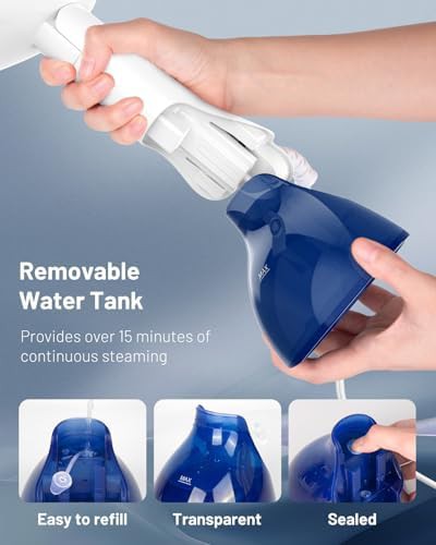 Blue handheld steamer for curtains and upholstery — photo 5