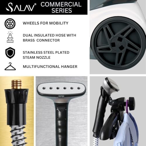 White heavy duty commercial garment steamer — photo 3