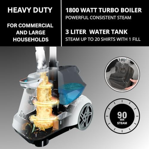 White heavy duty commercial garment steamer — photo 5