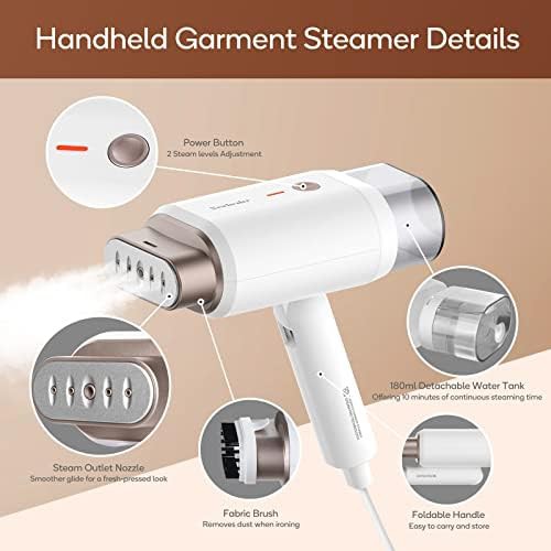 Gold Two Level Travel Garment Steamer — photo 3