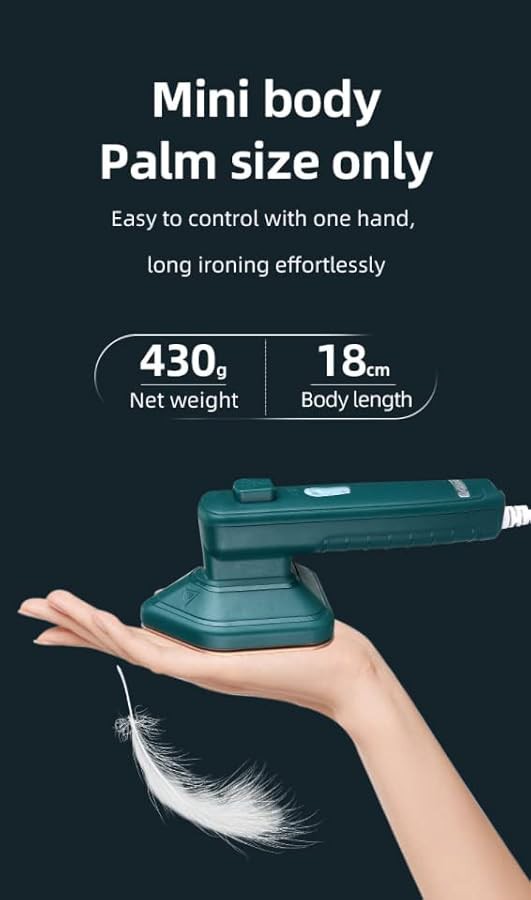 Mini green wet and dry garment steamer — photo 5