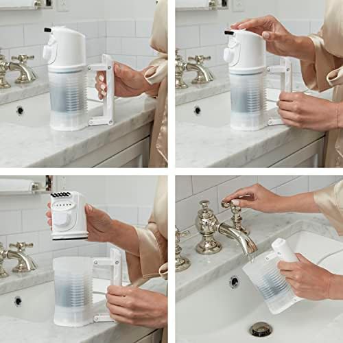 White dual voltage travel garment steamer — photo 4