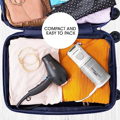 White dual voltage travel garment steamer — photo 5