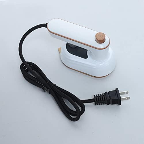 White rotatable mini travel garment steamer