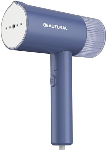 Blue portable handheld travel steamer 1000W