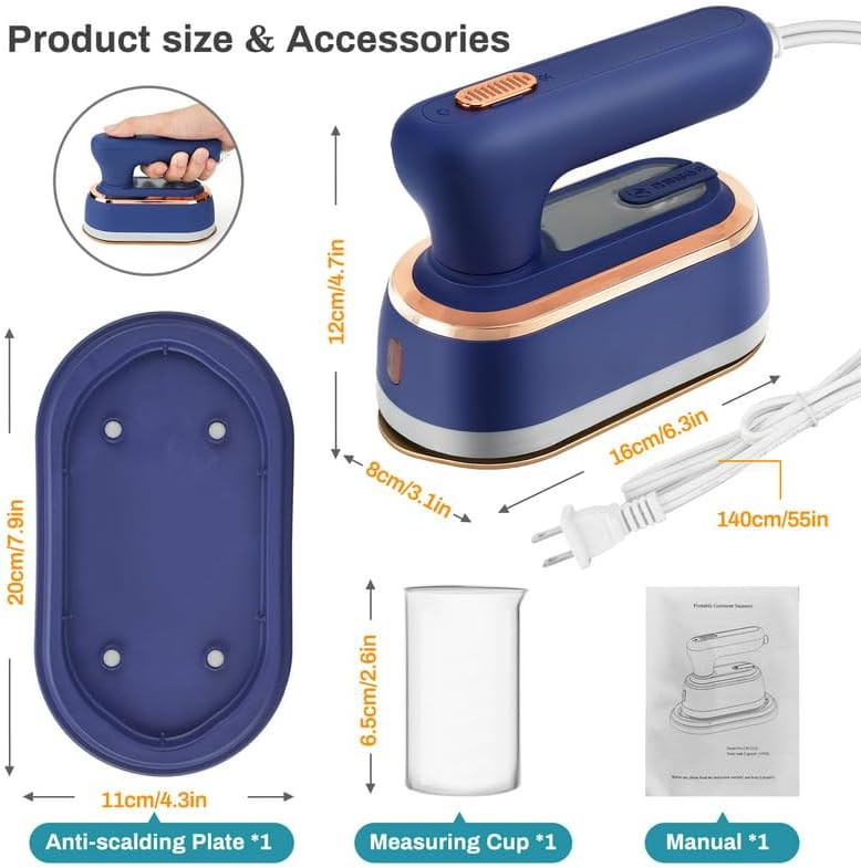 Compact handheld steam iron for deodorizing — photo 4