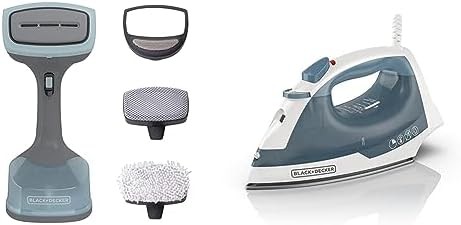Advanced Gray and Blue Steamer with Iron