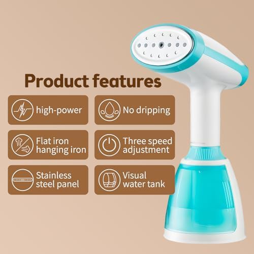 White Handheld Fabric Steamer with Brush — photo 3