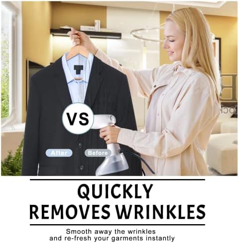 Handheld garment steamer with brush and ironing glove — photo 5