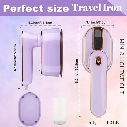 Deep purple mini travel ironing machine — photo 3
