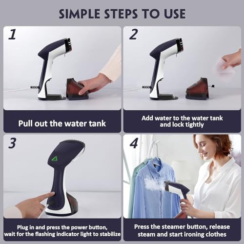 Portable steamer with stainless steel soleplate — photo 4