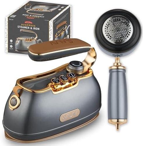 Retro edition steamer and fabric shaver bundle