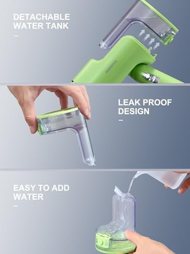 Green foldable powerful handheld steamer — photo 4