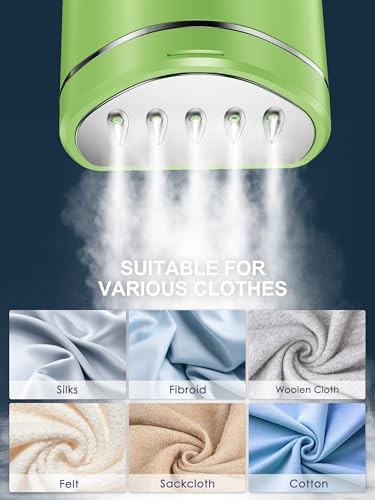 Green foldable powerful handheld steamer — photo 5