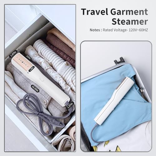 Cream white mini handheld travel iron steamer — photo 5