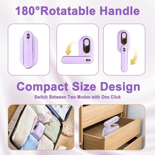 Rotatable two in one travel steamer — photo 4