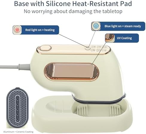 Beige Mini Handheld Fabric Steam Iron — photo 5