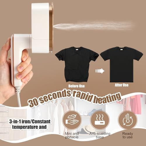 White 180 degree rotating mini travel iron — photo 3