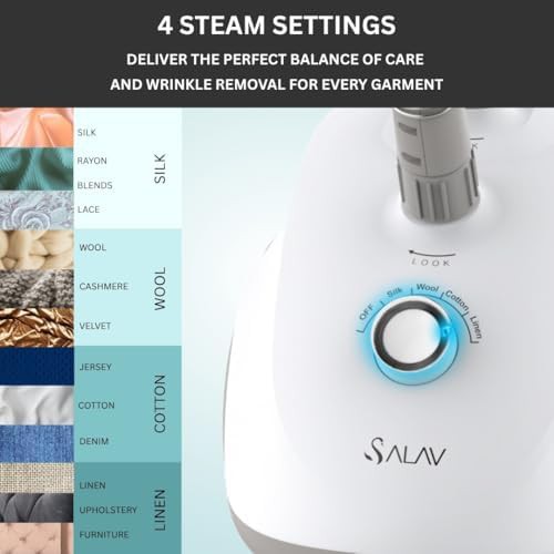 Standing garment steamer with descaler packets — photo 3