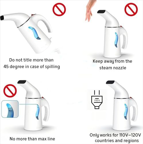 Light white one button travel steamer — photo 3