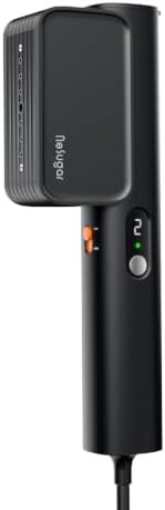Dual voltage black travel steamer and iron
