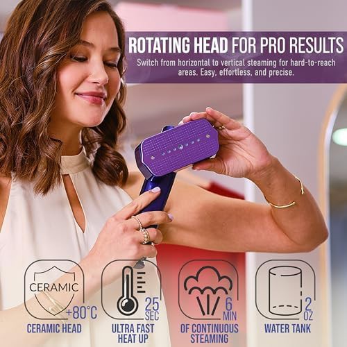 Purple four mode folding steamer — photo 4