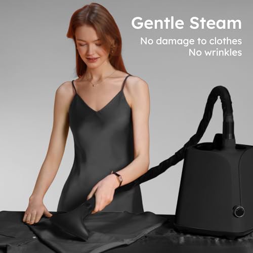 Standing commercial clothing steamer in blackcurrant purple — photo 3
