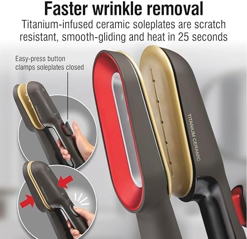 Ceramic panel handheld steamer and press iron — photo 4