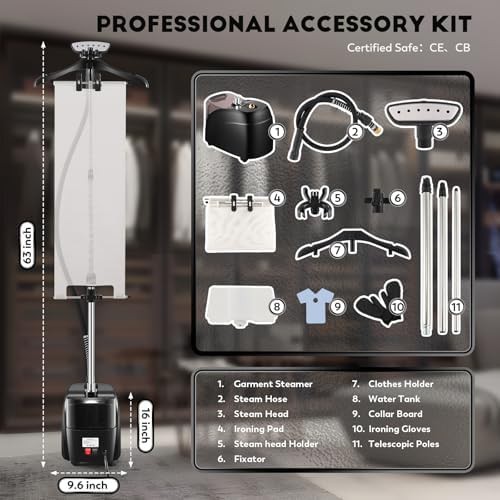 Professional High Power Standing Fabric Steamer — photo 5