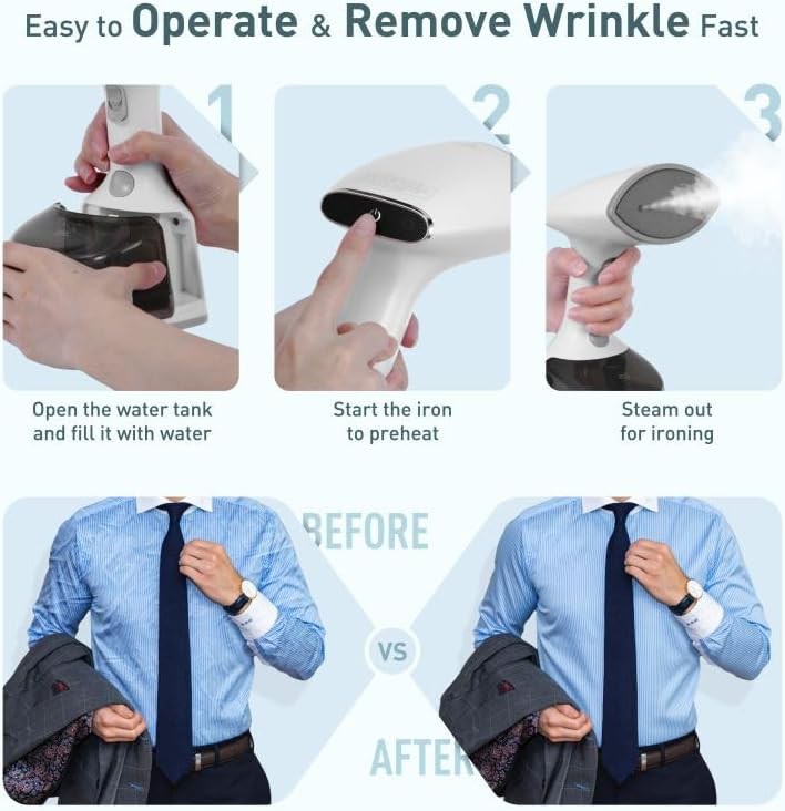 Smart LCD handheld garment steamer 1500W — photo 4