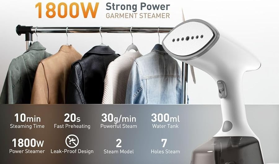 Smart LCD handheld garment steamer 1500W — photo 5