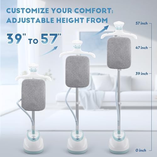 Standing Garment Steamer with Integrated Ironing Board — photo 5