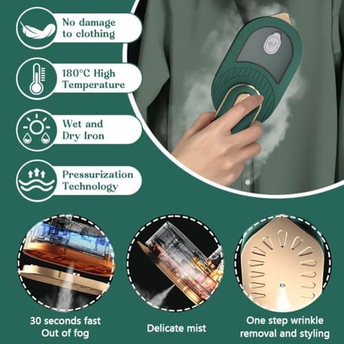 White Cordless Foldable Travel Steamer — photo 3