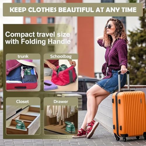 White Cordless Foldable Travel Steamer — photo 5