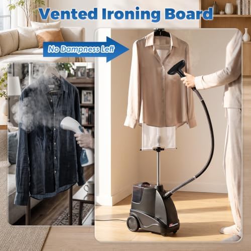 Standing garment steamer with large tank — photo 5