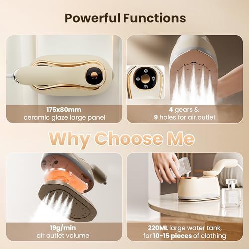 Ceramic panel multi gear travel steamer — photo 3