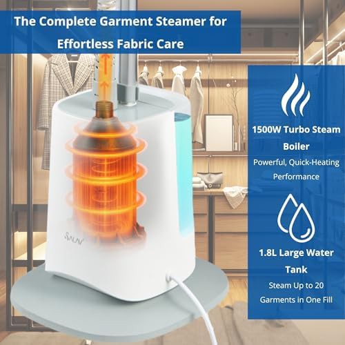 Gray upright steamer with rotating board — photo 3