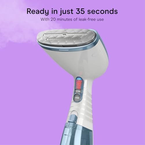 White and blue fast heat handheld steamer — photo 3