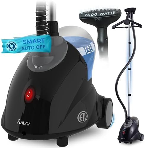 Full size garment steamer with safety auto-off