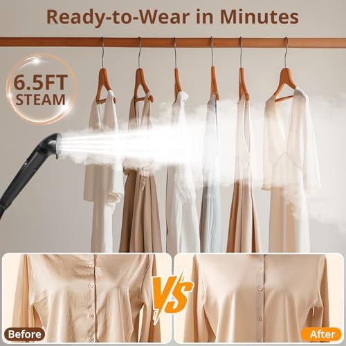 Standing floor steamer with dual hanger — photo 4