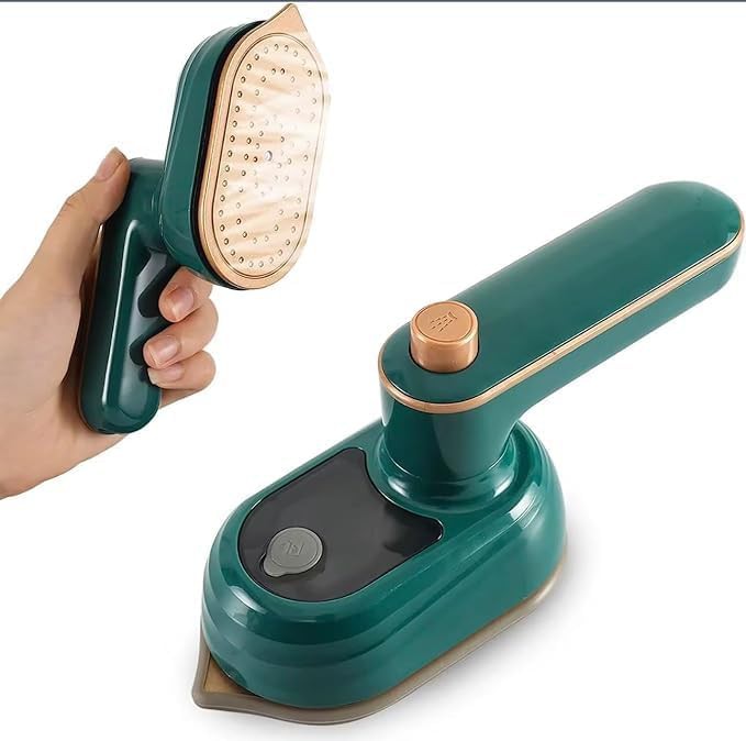 Emerald Green Folding Travel Steamer Iron