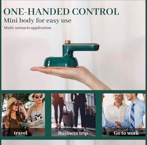 Emerald Green Folding Travel Steamer Iron — photo 3