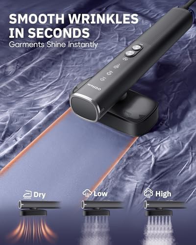 Black dual voltage travel steamer and iron — photo 3