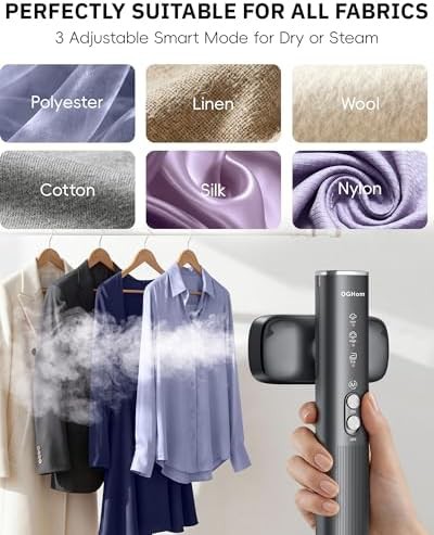Black dual voltage travel steamer and iron — photo 4