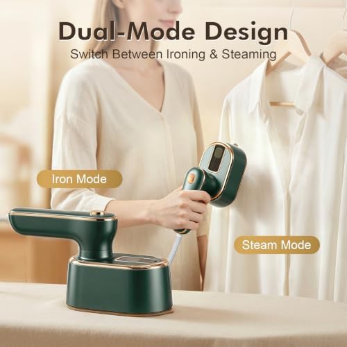 Green portable travel ironing machine — photo 4