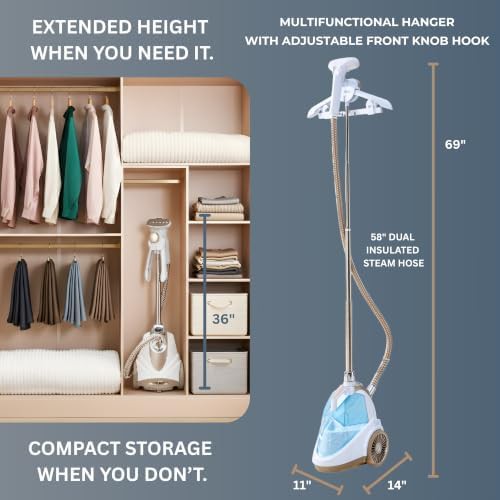 Luxury Upright Steamer with Ten Steam Settings — photo 5