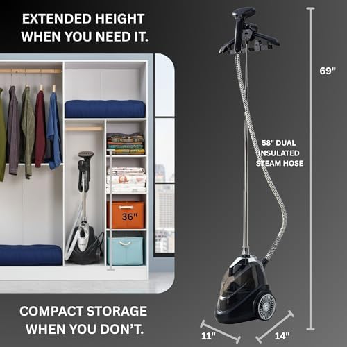 Luxury Upright Commercial Steamer with Smart Auto Shutoff — photo 3