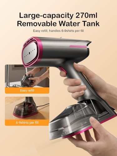 Handheld garment steamer with vacuum suction — photo 4